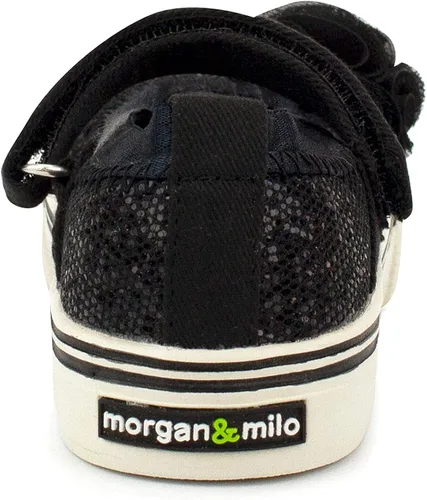 Miniatura 4 de MORGAN & MILO Zapatos Dazzle Mary Jane para niños pequeños y niñas, talla 6 a 13