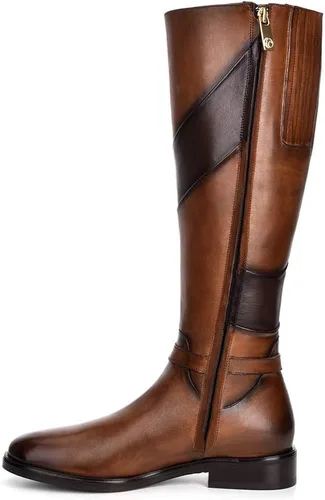 Miniatura 4 de FRANCO CUADRA Botas de equitación para mujer en piel auténtica, color marrón, 83TTSTS
