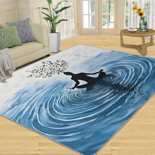 Miniatura 12 de Cyberpunk - Alfombras para dormitorio, alfombra de área Cyberpunk Hacker, alfombras futuristas para sala de estar, alfombra antideslizante