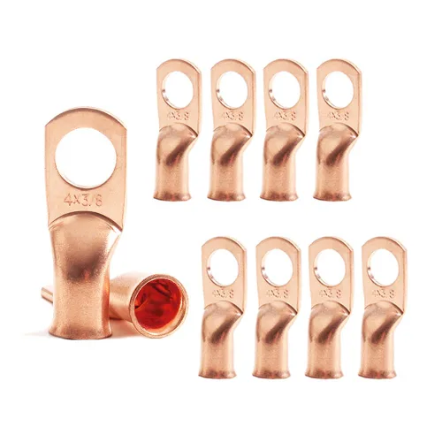 Miniatura 15 de 2/0 AWG 5/16" Stud (25 piezas), terminal de anillo de batería resistente, conectores de calibre 00, lengüetas de alambre de cobre 2/0, terminales