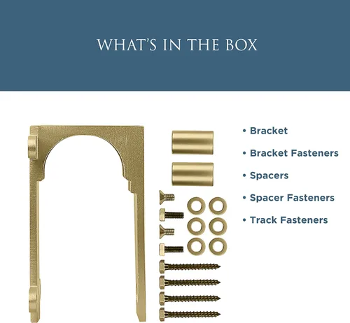 Miniatura 4 de National Hardware N700-116 Interior corredera puerta de granero Hardware Bypass Bracket