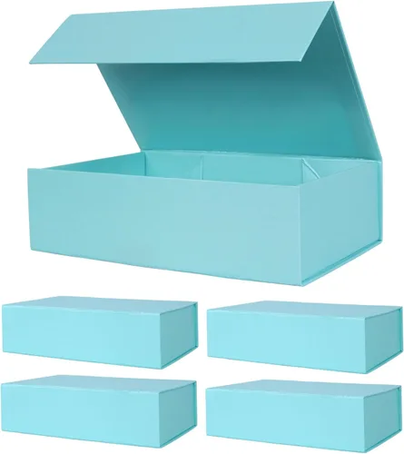 Miniatura 21 de Aimyoo Cajas de regalo magnéticas Galaxy negras con tapas 13.8x9x4.3 pulgadas, caja grande de propuesta para dama de honor y padrino, caja plegable