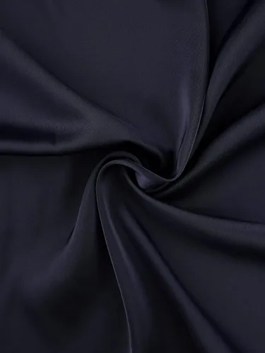 Miniatura 4 de Allegra K Vestidos de satén para mujer, cuello de punto, con cinturón, con botones, sin mangas, vestido camisero