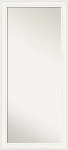 Miniatura 16 de Amanti Art Espejo blanco de longitud completa, 66 x 30 pulgadas, para gabinete, color blanco, espejo de pared de cuerpo entero para vestirse, marco