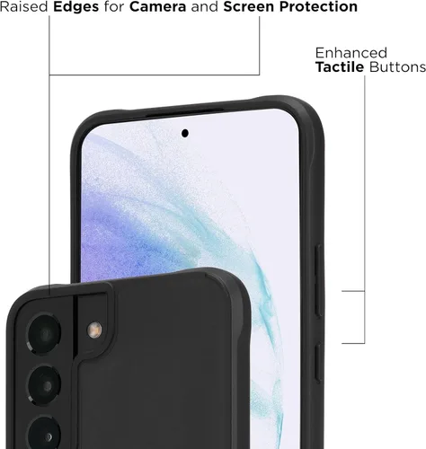 Miniatura 3 de Case-Mate Funda para Samsung Galaxy S22, 6.1 pulgadas, color negro, protección contra caídas de 15 pies, funda Tough Plus Series para Samsung S22