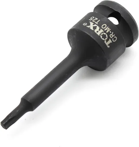 Miniatura 2 de TEMO T25 3 pulgadas de largo Torx Star 6 puntos Negro Impact Bit Socket Herramienta de reparación automática 1/2 pulgada Square Drive