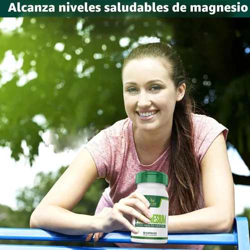 Miniatura 6 de Suplemento de magnesio con 9 formas de magnesio glicinato de alta absorción, L-treonato, citrato, malato y más para el músculo, apoyo cerebral, sin