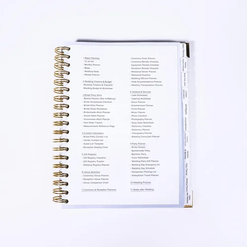 Miniatura 6 de Libro de planificación de bodas, libro de planificación de bodas y organizador para la novia, regalo de compromiso de futura señora, tapa dura