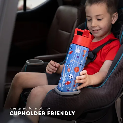 Miniatura 8 de Simple Modern - Botella de agua para niños Summit con tapa con pajilla Taza de acero inoxidable aislada de 14 onzas de Marvel Spider Man