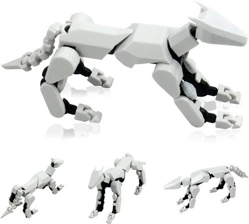 Miniatura 9 de Conjunto de Figura de Acción Titan13 (Ensamblaje Completado), Figura de Acción de Perro Robot Impresa en 3D, Perros Robot de Múltiples Negro