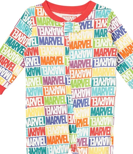 Miniatura 68 de Amazon Essentials Disney Marvel Star Wars - Pijama unisex de algodón con pies para bebés y niños pequeños, paquete múltiple