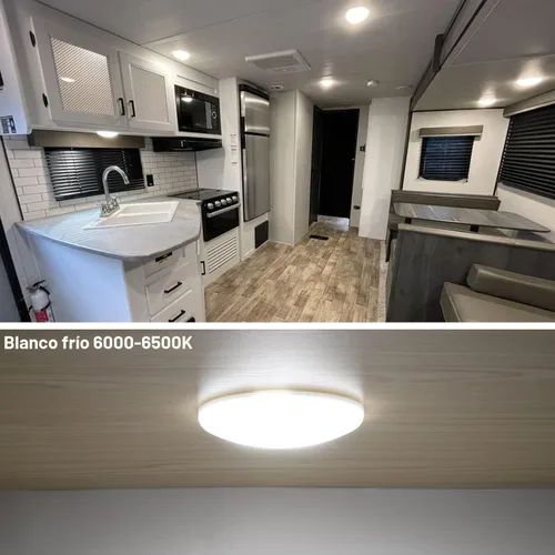 Miniatura 2 de RVZONE Paquete de 2 Luces LED de Techo Tipo Puck para RV Barco Luz Interior DC 12V Luz de Cúpula de Techo de Montaje en Superficie, Panel de 4.5W