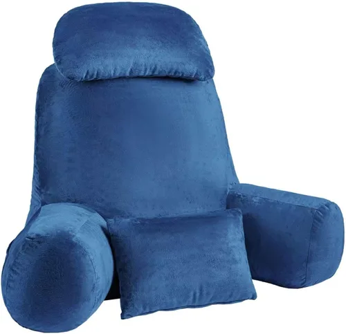 Miniatura 15 de NOONTIDE - Almohada de lectura para adultos sentados en la cama: almohada grande para la espalda con rollo de cuello desmontable y cojín individual