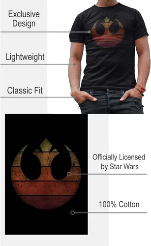 Miniatura 2 de STAR WARS Rebel Alliance Rebellion Symbol - Camiseta para hombre adulto Carbón vegetal