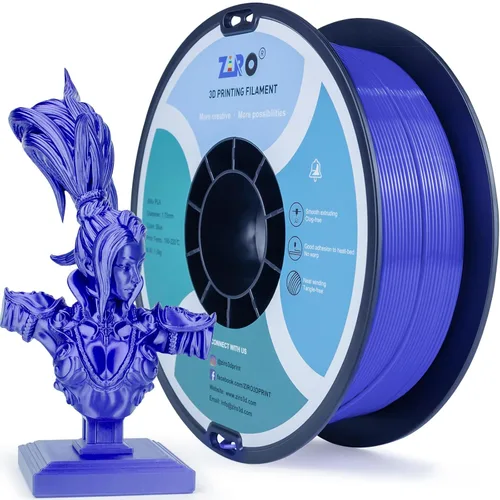 Miniatura 37 de ZIRO Filamento PLA fluorescente de 0.069 pulgadas, luminoso solo por luz UV, filamento de impresora 3D de efecto brillante, carrete de 2.2 libras