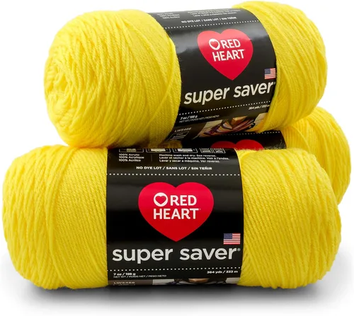 Miniatura 8 de Red Heart - Hilo Super Saver, paquete de 3, color rojo cereza, 3