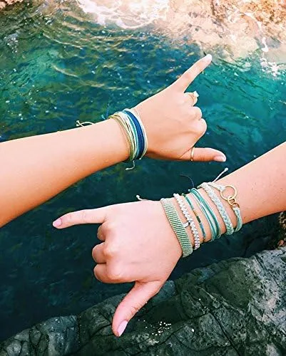 Miniatura 3 de Pura Vida - Pulsera sólida 100 % impermeable, hecha a mano con dije revestido y correa ajustable