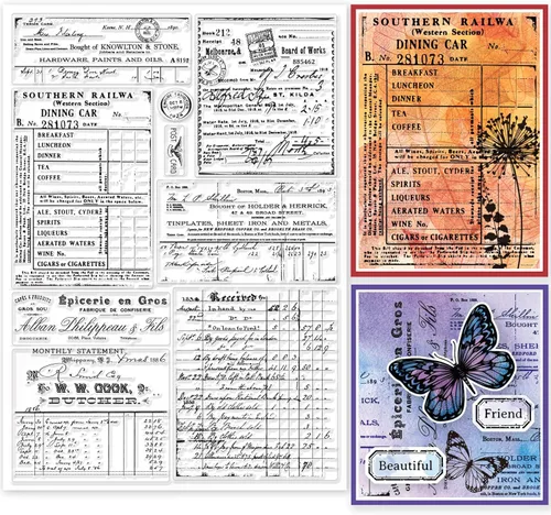 Miniatura 13 de GLOBLELAND Sellos de goma con marca de correo para tarjetas, sellos transparentes de silicona de gran tamaño de 11.7x8.3 pulgadas para hacer