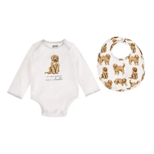 Miniatura 9 de Mud Pie Babero y oruga con estampado de perro Bulldog, Aussie