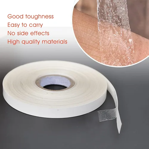 Miniatura 5 de 5/16"(0.8cm)*12 yardas Cinta para extensiones de cabello con cinta adhesiva de doble cara para extensiones de cabello (blanco)