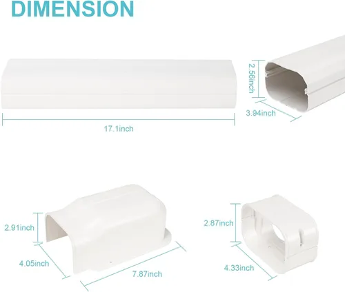 Miniatura 2 de Cubierta para Juego de Líneas de Mini Split, Kits de Cubierta para Juego de Líneas de PVC de 4" 7.5 Pies para Acondicionadores de Aire Mini Sin