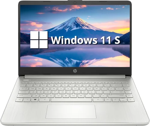 HP Stream Laptop HD de 14 pulgadas, procesador Intel Celeron N4120, 8 GB de RAM, 128 GB eMMC, gráficos Intel UHD, cámara web 720p, WiFi, HDMI,