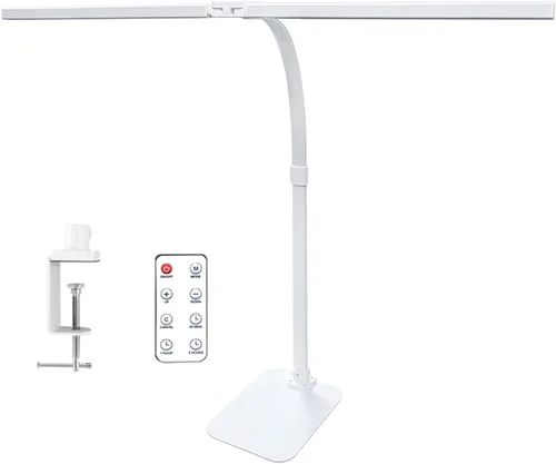 Miniatura 11 de Lámpara de escritorio pequeña para oficina, dormitorio, hogar, luz de escritorio para cuidado de los ojos, 18 W, lámpara de mesa regulable