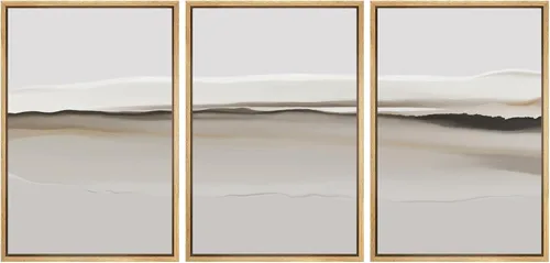 Miniatura 77 de SIGNFORD Impresión en Lienzo Enmarcado Conjunto de Arte de Pared Arte Abstracto Terroso en Tonos Marrón Profundo y Beige Arte Moderno Decorativo