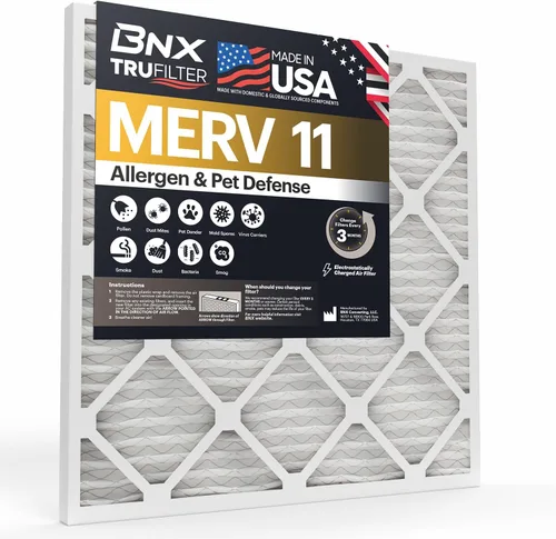 Miniatura 23 de BNX TruFilter - Filtro de aire MERV 11 de 18 x 20 x 1 pulgadas (paquete de 6) – Fabricado en Estados Unidos – Defensa contra Alérgenos Filtro