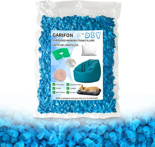 Miniatura 14 de Relleno de saco de frijoles Garifon, 9.1 kg de relleno de espuma viscoelástica triturada, relleno para silla de saco de frijoles, relleno de saco