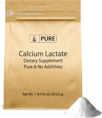 Pure Original Ingredients Lactato de calcio (1 lb) Suplemento de calcio, electrolito, sin OMG