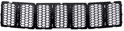 Miniatura 14 de 7 piezas de cubierta de rejilla frontal negra brillante compatible con modelos Jeep Grand Cherokee 2014-2016