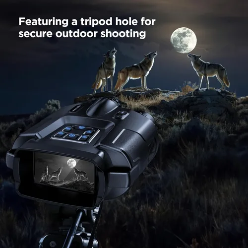Miniatura 8 de Diyimin Gafas de visión nocturna 4K para adultos, prismáticos infrarrojos de visión nocturna de 2000 pies con luz táctica, zoom digital 8X