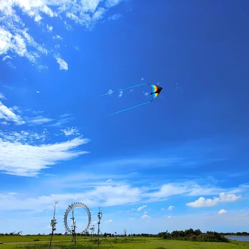 Miniatura 3 de Large Rainbow Delta Kite for Kids & Adults,Single Line Beach Kite for Kids Ages 4-8 & 8-12,Easy to Fly for Toddlers and Beginners