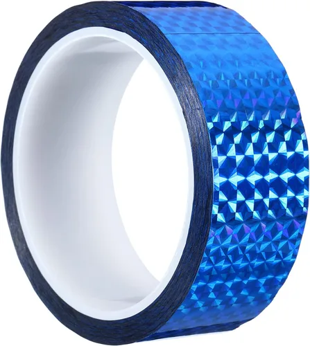 Miniatura 11 de PATIKIL Cinta prisma de 0.2 pulgadas x 55 yardas, adhesivo reflectante holográfico metalizado para detallar decoración de pared, arte de decoración