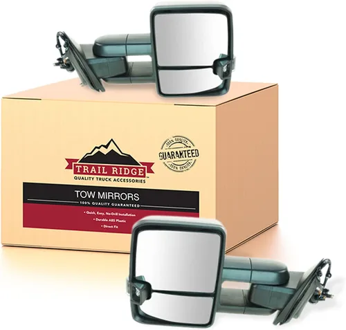 Miniatura 50 de Trail Ridge Juego de espejos de remolque de 2 piezas para el lado del conductor y del pasajero compatible con Ford F-150 FO1320479 FO1321479