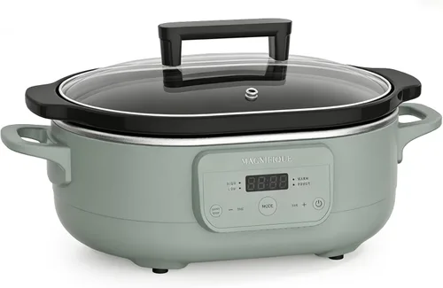 Miniatura 10 de Olla de Cocción Lenta Programable de 6 Cuartos con Recipiente Antiadherente Saludable Extraíble - Pequeño Electrodoméstico de Cocina para Cenas