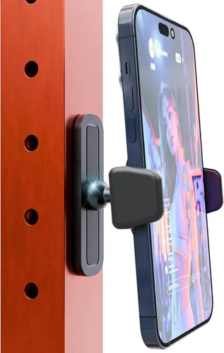 BLAUBECK Soporte Magnético para Teléfono para Gimnasio – Material Esencial para Fanáticos del Gimnasio – Trípode Magnético para iPhone y Soporte