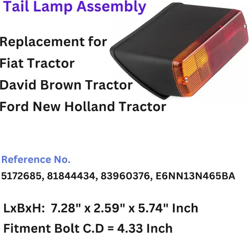 Miniatura 4 de Luz trasera de tractor con combinación de luces reales para David Brown Fiat Luces de tractores Ford New Holland 5172658, 81844434, 83960376