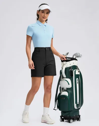 Miniatura 6 de G Gradual Pantalones cortos de golf de 5 pulgadas para mujer, elásticos, ligeros, para senderismo, con bolsillos, pantalones cortos casuales