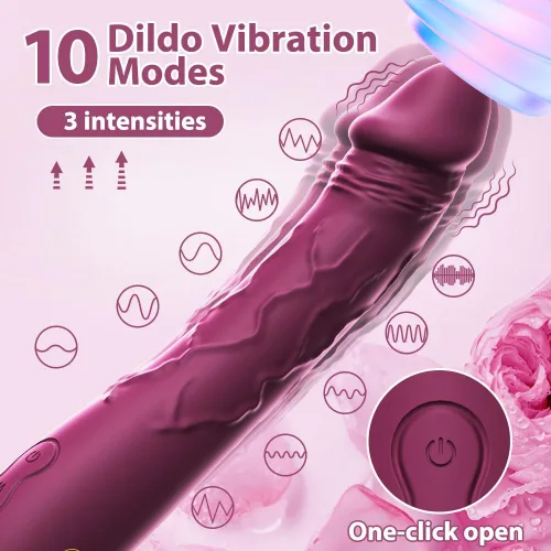 Miniatura 2 de Vibrador realista de 7.6 pulgadas para mujeres, 10 potentes modos de vibración para estimulación del clítoris y punto G, juguetes sexuales