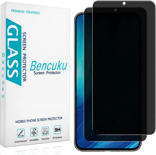 Miniatura 17 de (Paquete de 2 protectores de pantalla de privacidad diseñados para Samsung Galaxy A14 5G, vidrio templado anti-espía, antiarañazos, sin burbujas)