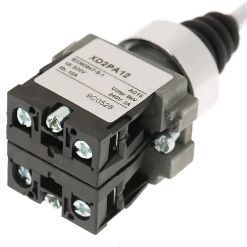 Miniatura 7 de Interruptor de palanca de mando, 2 posiciones 2NO tipo momentáneo Monolever Locked Joystick Interruptor de reemplazo para XD2PA12