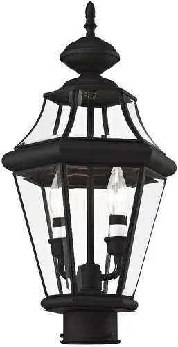 Miniatura 7 de Livex Lighting 2264-02 - Farol de poste para exteriores, 2 luces, latón pulido
