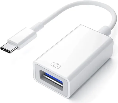 Adaptador USB-C a USB de Apple para iPhone 17/16/15, certificado MFi tipo C a USB OTG cable compatible con MacBook Pro Air, iPad Pro/Air, iMac,