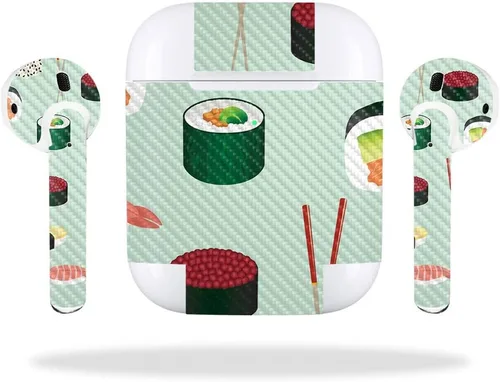 Miniatura 13 de MightySkins - Skin de fibra de carbono para Apple AirPods 2 (2019), diseño de plátanos, protección y acabado de fibra de carbono texturizada Fácil