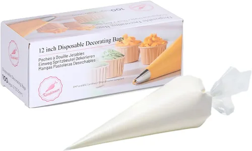 Miniatura 8 de Keenpioneer Piping Bag - Bolsa desechable para decoración de tartas, 100 unidades, 12 pulgadas, transparente