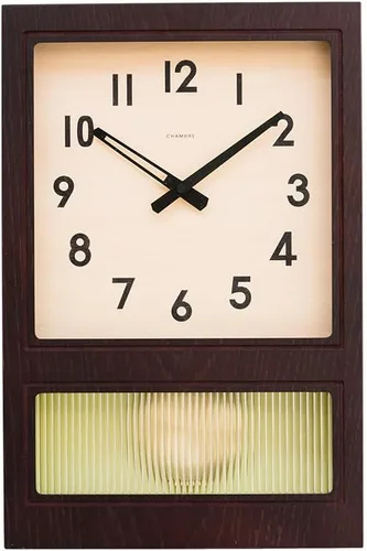 Miniatura 14 de Reloj de pared con péndulo, reloj de escritorio japonés hecho a mano con madera maciza de haya, roble y nogal, sin tictac, funciona