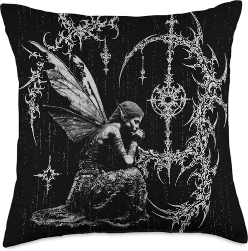 Miniatura 4 de Y2K Grunge Fairy Alt Gothic Sigilism - Almohada gráfica vintage