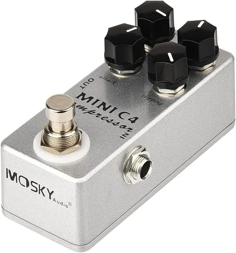 Miniatura 5 de Mini C4 Compresor Pedal de Efecto Guitarra Metal Shell Pedal Efectos True Bypass